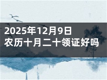 2025年12月9日农历十月二十领证好吗