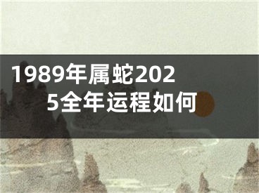 1989年属蛇2025全年运程如何