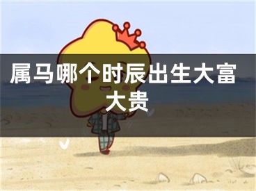 属马哪个时辰出生大富大贵