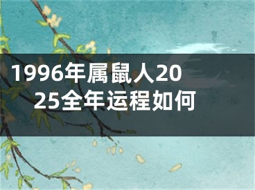 1996年属鼠人2025全年运程如何