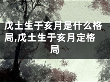 戊土生于亥月是什么格局,戊土生于亥月定格局