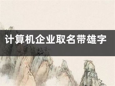 计算机企业取名带雄字