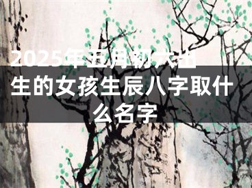 2025年五月初六出生的女孩生辰八字取什么名字