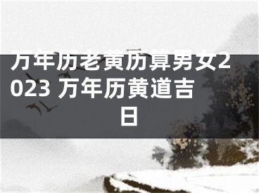 万年历老黄历算男女2023 万年历黄道吉日
