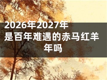 2026年2027年是百年难遇的赤马红羊年吗