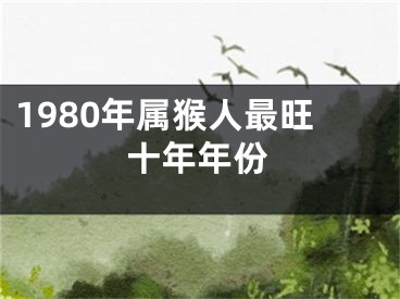 1980年属猴人最旺十年年份