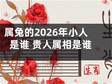 属兔的2026年小人是谁 贵人属相是谁
