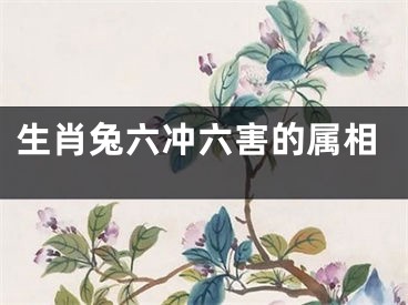 生肖兔六冲六害的属相