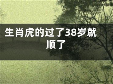 生肖虎的过了38岁就顺了