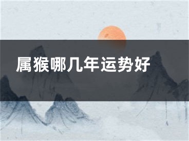 属猴哪几年运势好 