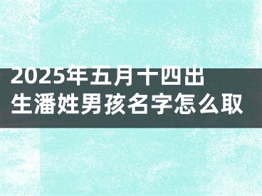 2025年五月十四出生潘姓男孩名字怎么取