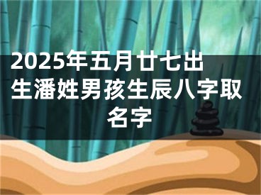 2025年五月廿七出生潘姓男孩生辰八字取名字