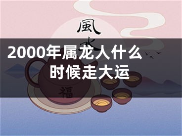 2000年属龙人什么时候走大运