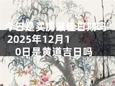 今日是买房最佳日期吗 2025年12月10日是黄道吉日吗