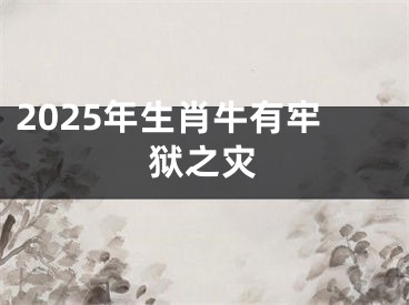2025年生肖牛有牢狱之灾