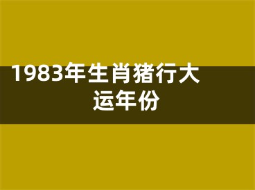 1983年生肖猪行大运年份