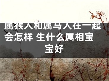 属猴人和属马人在一起会怎样 生什么属相宝宝好