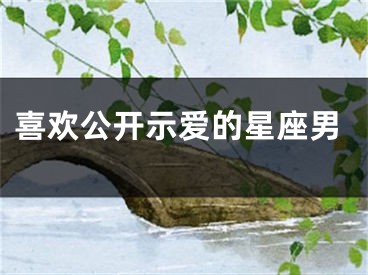 喜欢公开示爱的星座男