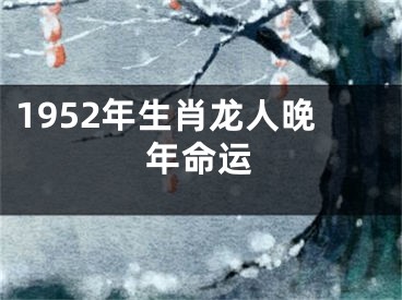 1952年生肖龙人晚年命运