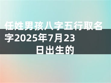 任姓男孩八字五行取名字2025年7月23日出生的