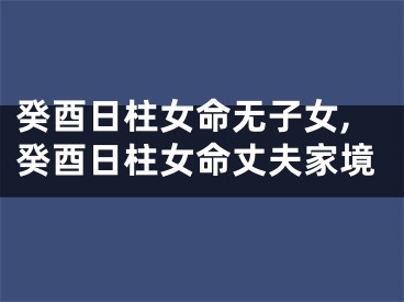 癸酉日柱女命无子女,癸酉日柱女命丈夫家境