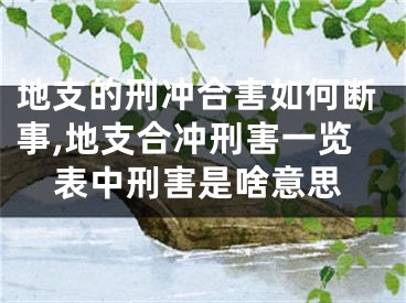 地支的刑冲合害如何断事,地支合冲刑害一览表中刑害是啥意思