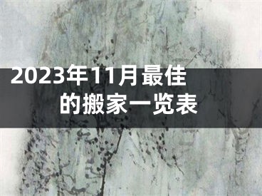 2023年11月最佳的搬家一览表