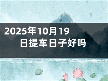 2025年10月19日提车日子好吗