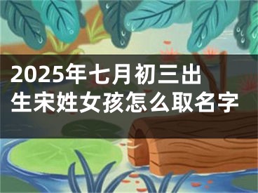 2025年七月初三出生宋姓女孩怎么取名字