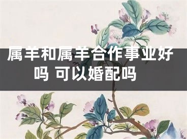 属羊和属羊合作事业好吗 可以婚配吗