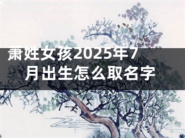 萧姓女孩2025年7月出生怎么取名字