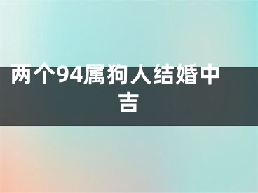 两个94属狗人结婚中吉
