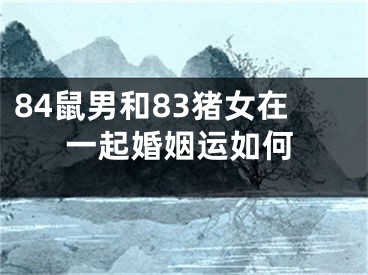 84鼠男和83猪女在一起婚姻运如何