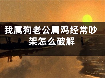 我属狗老公属鸡经常吵架怎么破解