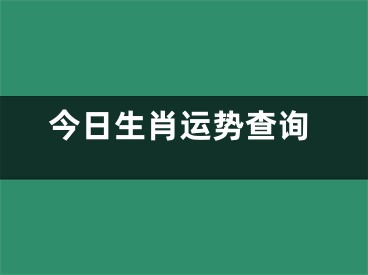 今日生肖运势查询