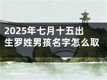 2025年七月十五出生罗姓男孩名字怎么取