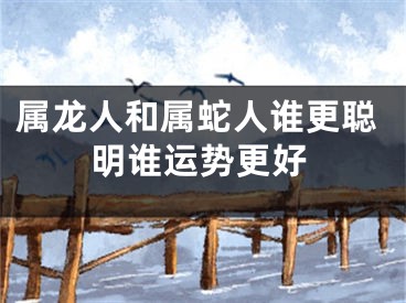 属龙人和属蛇人谁更聪明谁运势更好