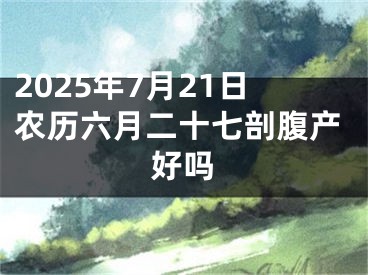 2025年7月21日农历六月二十七剖腹产好吗