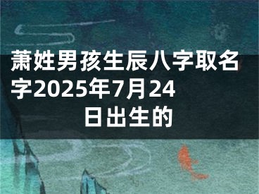 萧姓男孩生辰八字取名字2025年7月24日出生的
