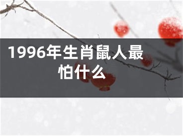 1996年生肖鼠人最怕什么 