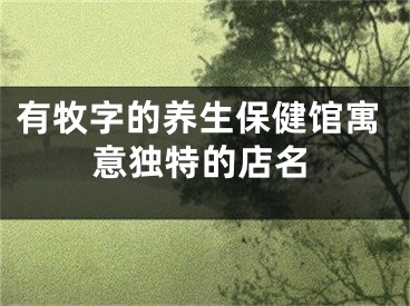 有牧字的养生保健馆寓意独特的店名