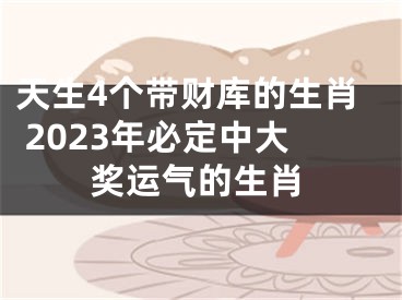 天生4个带财库的生肖 2023年必定中大奖运气的生肖