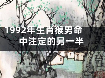 1992年生肖猴男命中注定的另一半