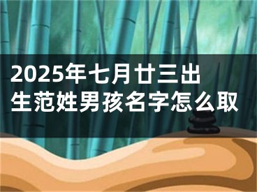 2025年七月廿三出生范姓男孩名字怎么取