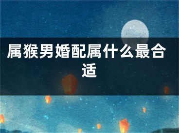 属猴男婚配属什么最合适