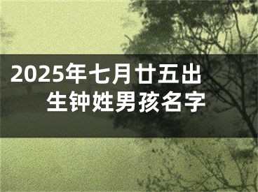 2025年七月廿五出生钟姓男孩名字