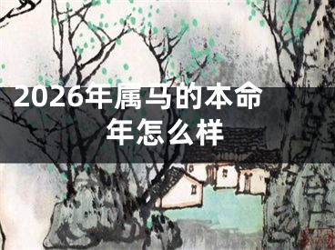 2026年属马的本命年怎么样
