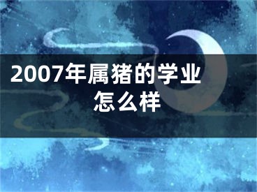 2007年属猪的学业怎么样