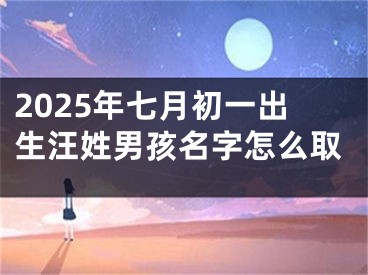2025年七月初一出生汪姓男孩名字怎么取