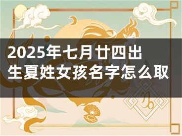 2025年七月廿四出生夏姓女孩名字怎么取